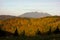 View of Piatra Mare mountain ridge in autumn season