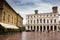 View of Piazza Vecchia with the public library, Bergamo, Italy, Citta Alta,