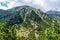 View of Pic Hvoynati and pic Vihren in the backdround in Pirin mountain, Bulgaria