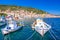 View of the picturesque coastal town of Gythio, Peloponnese, Greece