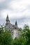 View of the picturesque Neuschwanstein Castle in the Alps of southern Bavaria