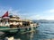 View on pier with boats and yachts, Marmaris pier, boats and yacht, Mediterranean sea