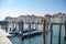 View of the pier located along the Grand Canal in Venice, Italy