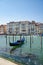 View of the pier located along the Grand Canal in Venice, Italy