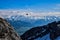 View from Pilatus in Switzerland, Mount Pilatus 2128 m