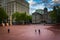 View of Pioneer Courthouse Square, in Portland