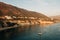 View of Pirates Cove Beach and sailboats, in Avila Beach, near San Luis Obispo, California