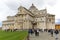 View on Pisa Cathedral, crowds of tourists, Piazza del Duomo, Pisa, Italy