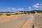 View of Piscinas Dune in Sardinia, a natural desert