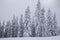 View of piste at ski resort in Austrian alps