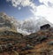 View on Plan de Aiguille du Midi mountain range at 2,317m altitude