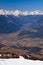 View from Plan de Corones towards Brunico