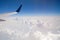 The view from the plane of the cloud vertical formation