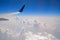 The view from the plane of the cloud vertical formation