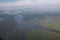 View from plane  fly above  Beauty islands.Travel concept