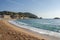 View of The Platja Gran beach, Tossa de Mar, Catalonia, Spain