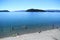 A view from Playa Bonita beach in Bariloche, Argentina.