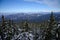 View from the PoÄ¾ana mountains on the distant Low Tatra mountains, Slovakia