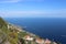 View point along the Amalfi coast looking over the Mediterranean