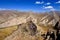 View point of arid mountain range in Southern Kyrgyzstan