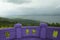 View point balcony on mountaintop for watching the beautiful lake scenery