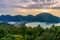 View point of Phi Phi Island at sunset time, Krabi Province, Thailand. Travel vacation background