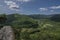 View point Skalka rock over valley of river Hornad in summer hot day