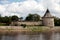 View of Pokrovskaya tower of fortress of Pskov