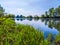 View Polish lake on a sunny day