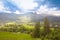 A view of the Polish mountains during the descent from Gubalowka. The city of Zakopane