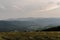 View from Polonina Wetlinska in the Bieszczady Mountains in Poland