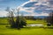 View of a pond on a farm in rural York County, Pennsylvania.