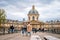 View from Pont des arts and Seine river during Autumn season in the afternoon cloudy day . One of the most important bridge in