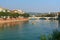View of Ponte della Vittoria or Victory Bridge over Adige River. Verona. Italy