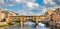 View of the Ponte Vecchio in Florence Italy