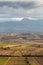 View into the Pontic Mountains with wheat fields