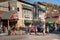 View of popular tourist city of Gatlinburg Tennessee in the Smoky Mountains