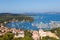 View of Porquerolles island marina in France