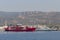 View of the port of Antirion on a summer day