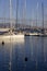 View of the port in the Bay Mikrolimano with moored yachts, Athens, Piraeus, Greece