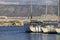 View of the port in the Bay Mikrolimano with moored yachts, Athens, Piraeus, Greece