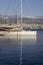 View of the port in the Bay Mikrolimano with moored yachts, Athens, Piraeus, Greece