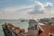 View of the port and city of Penang Malaysia