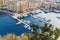View of the Port de Fontevieille in Monaco Montecarlo