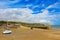 View of Port of Folkestone at low tide UK