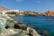 View of the port on the island of Folegandros. Cyclades Archipelago, Greece