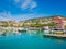 View of the port of Lerici, Golfo dei Poeti, near the Cinque Terre, Liguria.