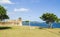 View of the port of Santo Domingo Dominican Republic from Juan Baron square