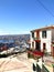 view of the port from the streets of valparaiso Chile