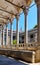 The view of portico roofed colonnaded terrace of The Tiled Kiosk